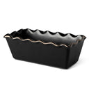 9" ceramic loaf dish, black