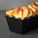 9" ceramic loaf dish, black