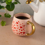 Stoneware Gold Heart 16oz Coffee Mug