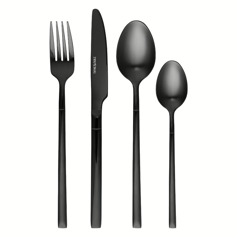 TT ARDEN BLK 16PC ST FLATWARE SET