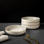 4 Pack Stoneware Low Bowls