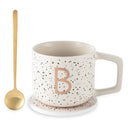 Monogram B Mug, Coaster and Stir Set