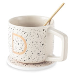 Monogram D Mug, Coaster and Stir Set