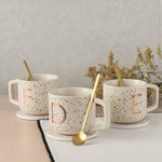 Monogram D Mug, Coaster and Stir Set