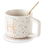 Monogram H Mug, Coaster and Stir Set