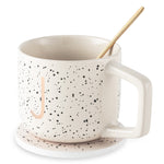 Monogram J Mug, Coaster and Stir Set