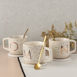 Monogram M Mug, Coaster and Stir Set