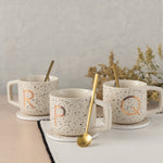 Monogram P Mug, Coaster and Stir Set