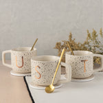 Monogram S Mug, Coaster and Stir Set