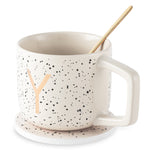 Monogram Y Mug, Coaster and Stir Set