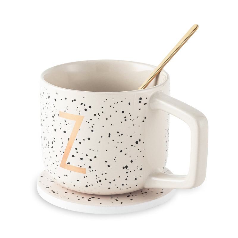 Monogram Z Mug, Coaster and Stir Set