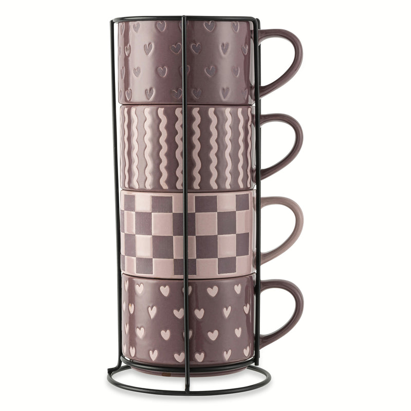 TT 4PK PURPLE MIX MUG