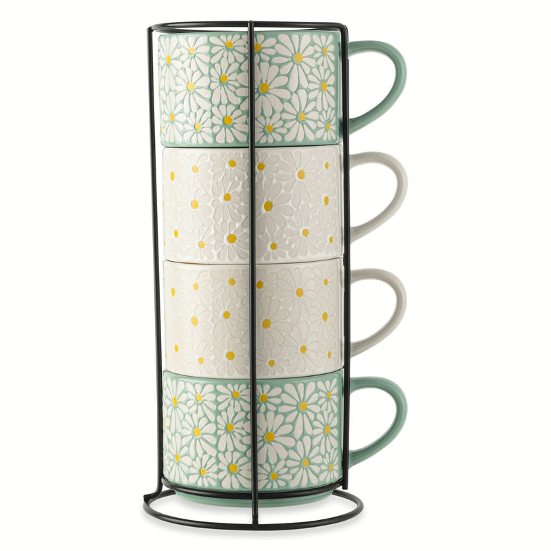 TT 4PK MIX FLORAL MUGS