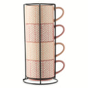 TT 4PK PINK LINES MUG
