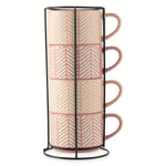 TT 4PK PINK LINES MUG