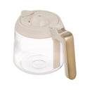 Drip Coffee Maker Glass Carafe, Sand White