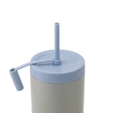 Thyme & Table 24 fl oz Stainless Steel Auden Tumbler with Straw, Glacier Blue Ombre Shimmer