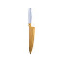 Thyme & Table 7-Piece Slim Block Knife Set with Gold Blades, Light Blue