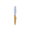 Thyme & Table 7-Piece Slim Block Knife Set with Gold Blades, Light Blue