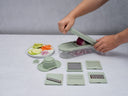 Thyme & Table - 11 Piece Vegetable Chopper with Stainless Steel Blades - Mint