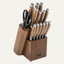 16- piece Acacia knife set