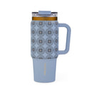 Thyme & Table 32 fl oz Stainless Steel Luna Tumbler with Handle and Dual Straw Lid, Blue Star