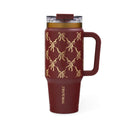 Thyme & Table 32 fl oz Stainless Steel Luna Tumbler with Handle and Dual Straw Lid, Red Bow