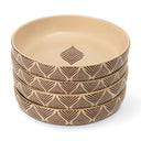 Thyme & Table 4-Pack Stoneware Low Bowls, Ocee Leaf