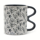 Thyme & Table Black Floral Mug