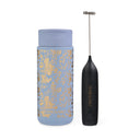 Thyme & Table 22 fl oz Stainless Steel Coffee Tumbler with Frother, Blue Floral
