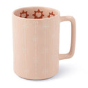 Thyme & Table 18 fl oz Peach Wax Resist Sunbursts Stoneware Mug