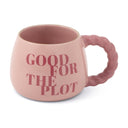 Thyme & Table 14.5 fl oz "Good for the Plot" Pink Stoneware Mug
