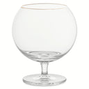 Small Sphere Bourbon Glass with Gold Rim
