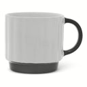 Thyme & Table Black and White Ribbed Mug