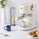 Thyme & Table 3 fl oz Stoneware Stacking Espresso Mugs with Wire Rack, Set of 4