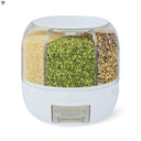 Thyme & Table 6 Section Rotating Plastic Food Storage Dispenser with Removable Drawer