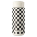 Thyme & Table 22 fl oz Stainless Steel Coffee Tumbler, Cream & Black Check