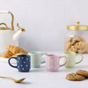 Thyme & Table 3 fl oz Stoneware Stacking Espresso Mugs with Wire Rack, Set of 4