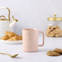 Thyme & Table 18 fl oz Peach Wax Resist Sunbursts Stoneware Mug