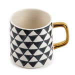Triangle & Criss-Cross Mugs, Set of 4