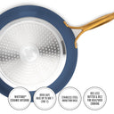 Blue 12-Inch Nonstick Fry Pan Ceramic Collection