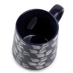 Blue & White Brushstroke Mug, Set of 4