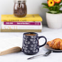 Blue & White Brushstroke Mug, Set of 4