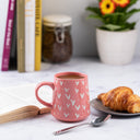 Pink & White Heart Mug, Set of 4