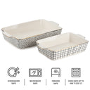 2-Piece Rectangular Dot Cross Baker Set