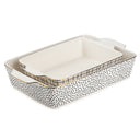 2-Piece Rectangular Dot Cross Baker Set