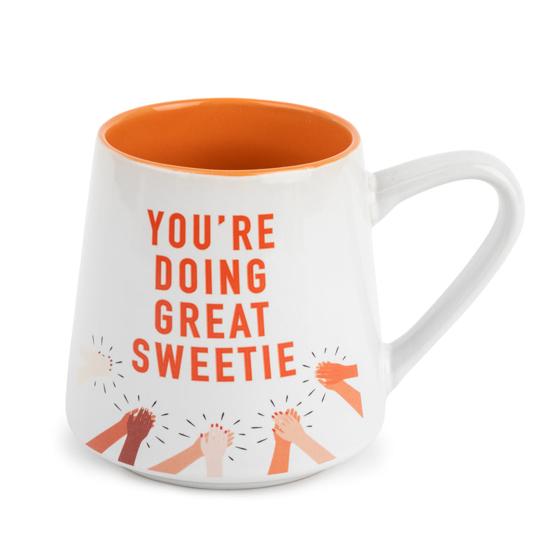 “You’re Doing Great Sweetie” Coffee Mug, Set of 4