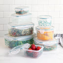 Green Floral Storage 16-Pc