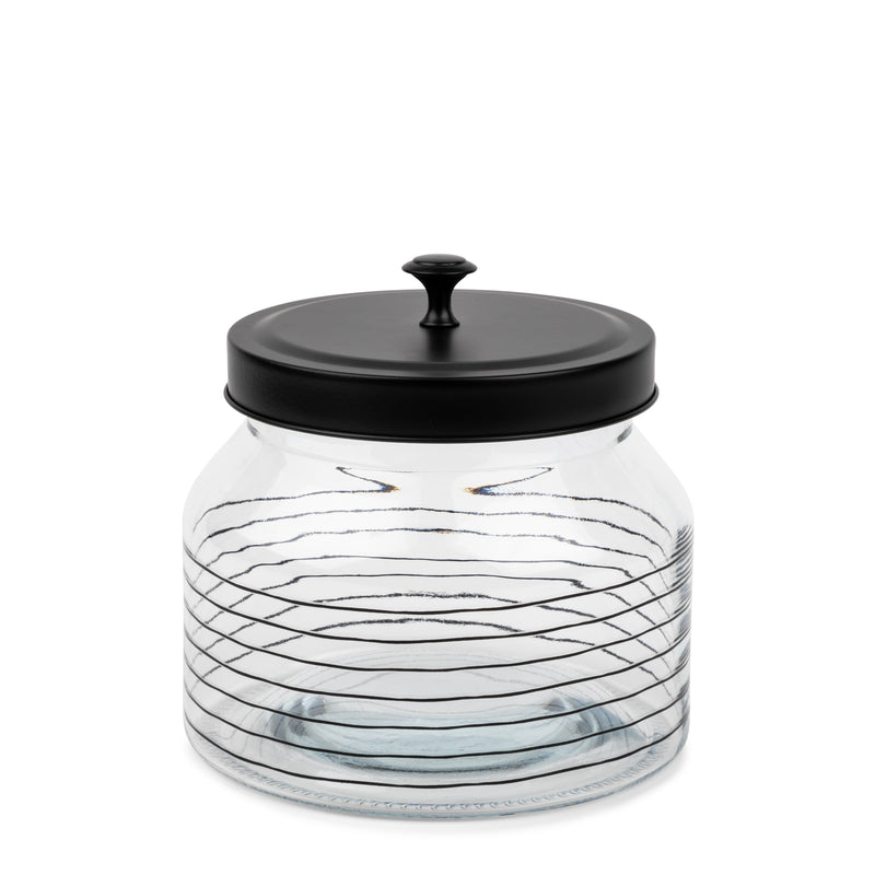 Glass Jar Geometric 3-Pc