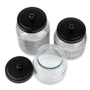 Glass Jar Geometric 3-Pc